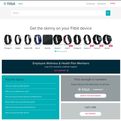Fitbit Customer Self Service Knowledge Center Homepage