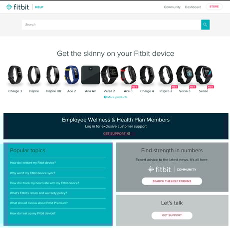 Fitbit Customer Self Service Knowledge Center Homepage