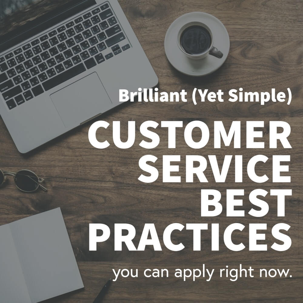 customer service best practices with laptop, pen, and paper